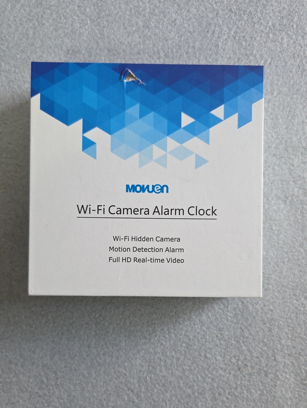 Mouen Wi‑Fi Camera Alarm Clock - White